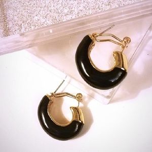 $3 for $30 🍍Gold and Black Statement Hoops